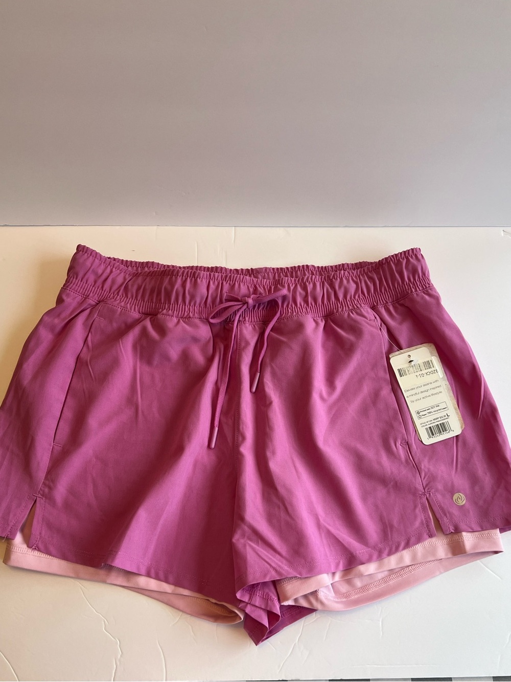 Women's Pink Athletic Drawstring Shorts size large